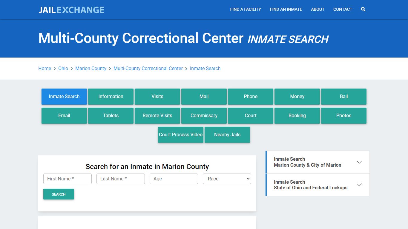 Multi-County Correctional Center Inmate Search - Jail Exchange