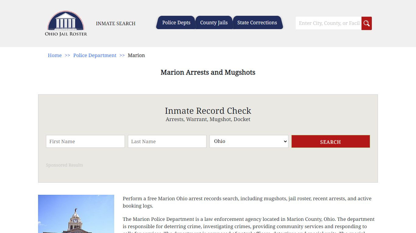 Marion Arrests and Mugshots - Jail Roster Search